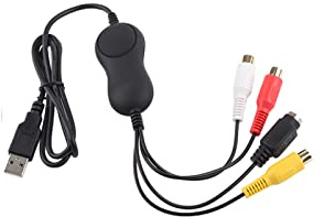 Yctze Scheda di acquisizione Video, USB2.0 UVC Analog Video Grabber 720P 30fps, Convertitore Video Portatile per Sistema Microsoft/Apple/Android/Linux IO
