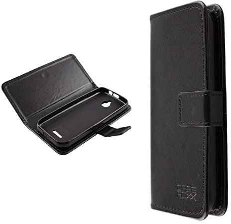 caseroxx Bookstyle Handytasche für Nokia 6300 4G in schwarz – Klapphülle mit Kreditkartenfächern, Magnetverschluss, Standfunktion & Rundumschutz für Display und Gehäuse