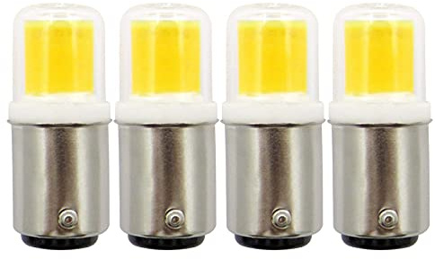 BA15D Led Light Bulb 120 Volt Double Contact/DC Bayonet Base,5 Watt-Dimmable,50 Watt JD Type T4 Halogen Replacement, T3/T4,6500K Daylight White BA15D 5W Led Sewing Machine Bulbs,