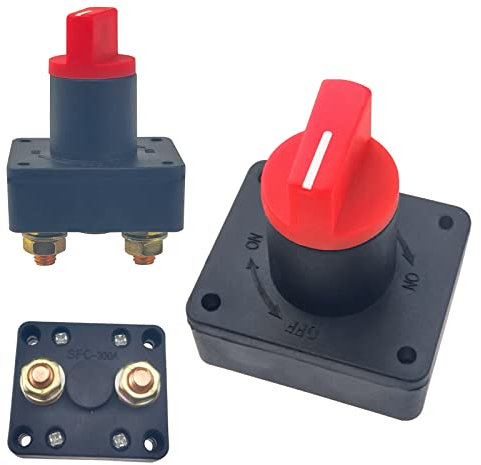 GZhaimai 2 Stk Batterie Trennschalter, 12V / 60V Batterieschalter 300A Hauptschalter Stromschalter Akku Trennen Master, für Auto LKW Boot Jacht Wohnwagen Motorrad KFZ