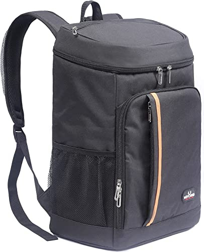 YDFYX 26 l cool ryggsäck termisk ryggsäck picknickväska stor isolerad cool väska män kvinnor för män kvinnor för picknick, vandring, camping, fiske eller arbete (svart)