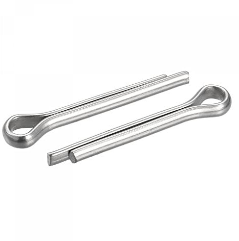 sourcing map 4Stk. Geteilter Splint 6mm x 40mm 316 Edelstahl Klipp Befestigung für Automobilindustrie Mechanik Silber