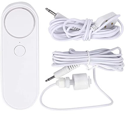 Wasserstand Alarm Sensor, 2 in 1 WiFi Wasserleck Detektor, 90dB Lauter Sound, 7ft Erkennungsleitung, Smart Überlauf Flutleckage Alerts Gerät für Zuhause Sicherheit Küche Badezimmer Keller
