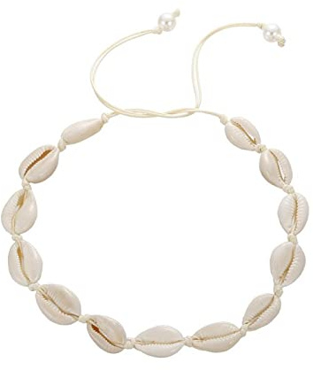 Sommar vitt skal kraghalsband för kvinnor snäckskal armband rep kedja skal halsband strand kvinnor flickor, halsband stil 3