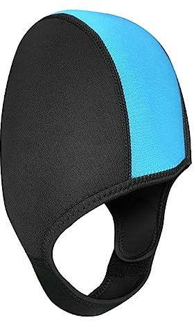 pologmase Badekappen für Herren - 2,5 mm Neopren-Thermo-Bademütze,Strapazierfähige Winter-Kälteschutz-Neoprenanzüge-Schwimmhaube, professionelle Dehnbare Bademütze für Erwachsene für Wassersport