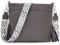 Paigtes Umhängetasche Damen Mittelgroß Handtasche Damen Klein Crossbody Bag Leder PU Tasche Dunkelgrau