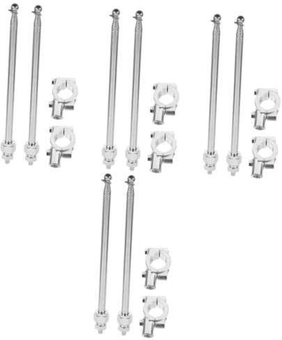 iplusmile 8pcs Motorcycle Flag Pole Mount Bike Handlebar Flagpole Accessory for Adult Men Retractable Safety Flagpole Easy Install Versatile