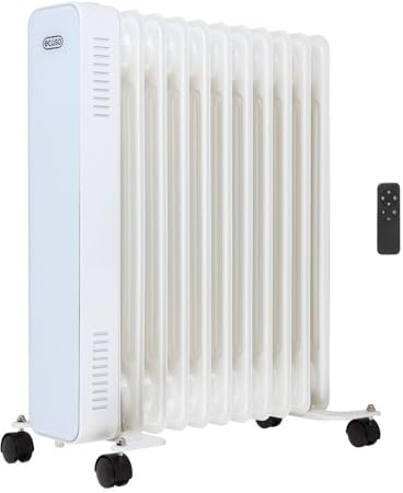 ECOSO Kylo 2500W White UK Plug WiFi Oil Filled Smart Electric Radiator - 595mm x 240mm