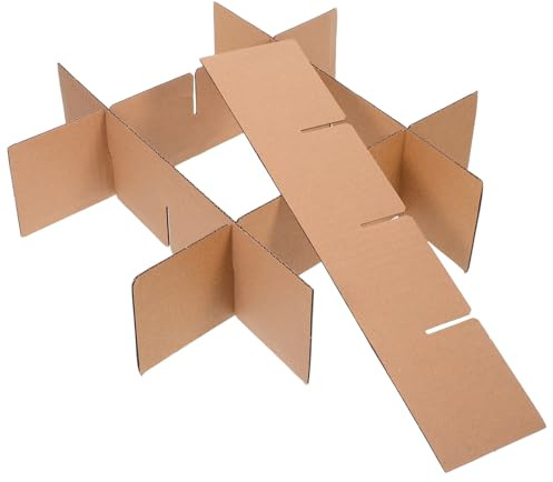 Stobaza 5Er-Pack Karton TrennwäNde Aus Papier FüR Umzugskartons 33.5X8X0.3Cm Mit 9 FäChern Schutz FüR Glas Und Zerbrechliche Waren Verpackung