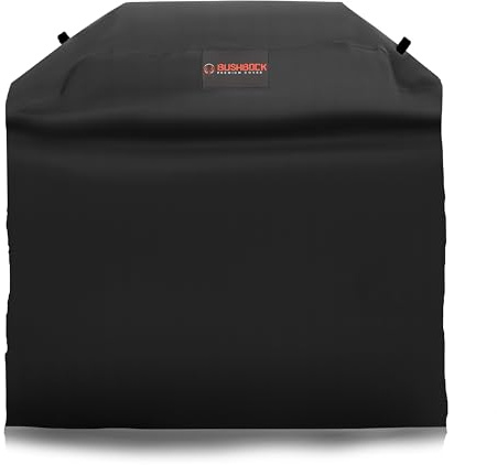BUSHBOCK® Premium Grillabdeckung u.a. für Weber Genesis 300 Series, Genesis II Series, Enders, Rössle, wetterfest 147 x 70 x 115 cm, Grill Abdeckhaube für Gasgrill (L, Schwarz)