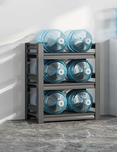 Estante for jarra de agua de 3 niveles, soporte for botella de agua desmontable de 5 galones for cocina, oficina, gimnasio en casa, estante for jarra enfriador de agua de altura ajustable y resistente