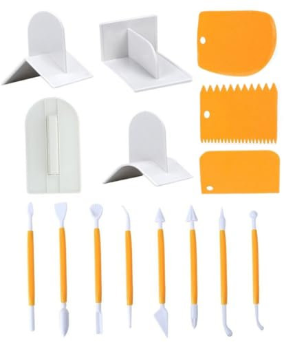 ABOOFAN 15pièces Lot de Outils De Pâtisserie pour Gâteaux Sculptés Grattoirs Lisses Emporte Fondant