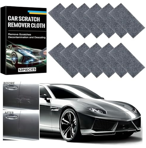 Nanosparkl Tuch für Autolack-Kratzer-Entfernung,12 Stück Nano Sparkle Tuch,Nanomagic Car Scratch Remover,Repariert leichte Kratzfarben,Lackpflege & Autoreinigung