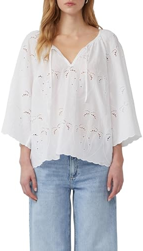 QS Leichte Bluse mit Lochstickerei x Sarah & Tini