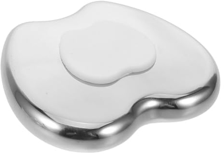 FRCOLOR Gesichts-guasha aus Edelstahl Tragbares Massage-schabebrett Gesichtspeeling-tool Edelstahl-massagegerät für Gesichtsmuskulatur Guasha-werkzeug zur Hautstraffung
