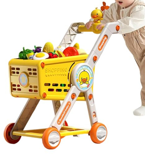 Carrito de la compra para niños, juego de rol, supermercado, juguete educativo interactivo, carrito de juegos de rol para niñas, regalo de preescolares