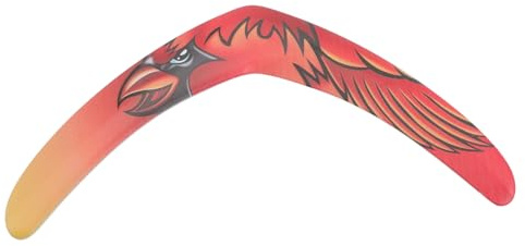 POPETPOP Boomerang V-Forme Rouge en Eva Solide pour Adultes, Jouet Volant Sportif à Lancer et Attraper, Jeu Extérieur de Plein Air pour Compétition et Loisirs