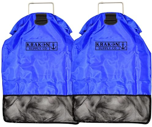 KRAKEN SUPPLY CO Game Bag for Diving Scuba Fish Clam Lobster Catch Bag (2 Pack)