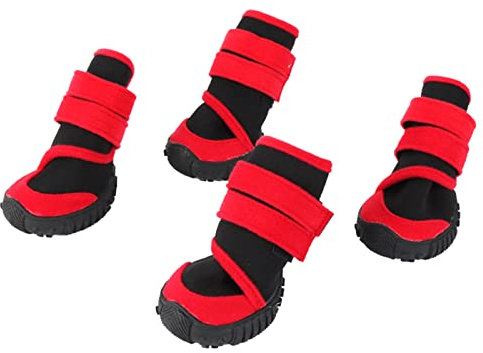 Dcfbkl Wasserdichte Hundeschuhe Socken für Wunden Schnee Haustier Winterschuhe Schnee Outdoor Schuhe Hundesocken für Wunden