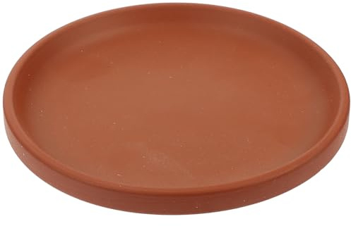 Happyyami Vassoio Rotondo in Ceramica 12 CM per Vasi da Fiori Sottovaso Antigoccia per Piante da Giardinaggio Base Stabile per Bonsai e Vaso in Terracotta Accessorio per Giardino e