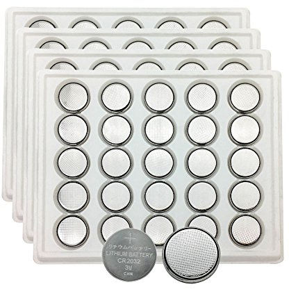 MJKAA ECR2032 3V Lithium Coin Cell Battery CR2032 (100 Pack)