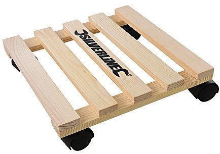 Silverline Tools 295928 Plataforma Cuadrada con Ruedas para Plantas y Macetas, 0