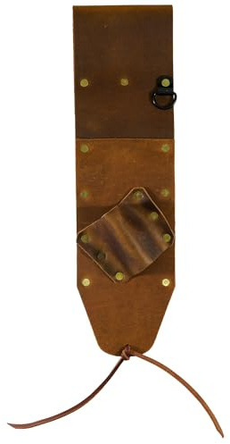 Brown Leather Sheath for PinPointer and Digging Tool Left Sided
