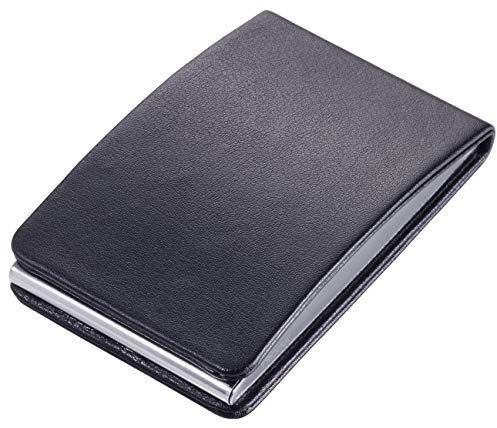 TROIKA Design Werkstatt Visitenkartenetui, magnetischer Verschluss, schwarz Midnight Style 100 x 63 x 18 mm