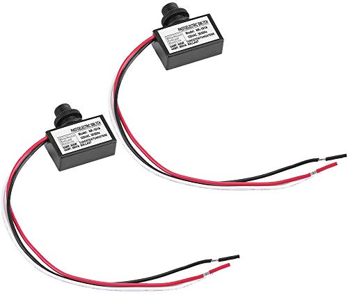 2 Pack Light Control Sensor Button Switch,2 Pack Photoelectric Switch,120V AC Outdoor Hard-Wired Post Eye Light Control, Dusk to Dawn Sensor,with Automatic Illumination Detection Circuit