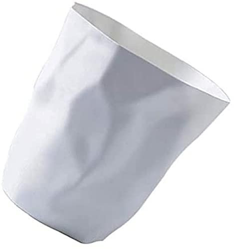 AOOPOO Cestino per la Carta, Cestino Spazzatura Design Moderno Cestino Gettacarte Che per la Raccolta Rifiuti (Piccolo Bianco)