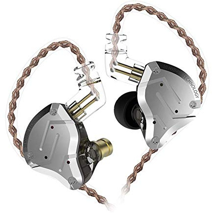 KZ ZS10 Pro 4BA+1DD Bass Drive In-Ear-Kopfhörer,HiFi-Stereo-Ohrhörer,schweißfest,Sport-Kopfhörer,geräuschisolierende Monitore für Musiker,DJ-Kopfhörer,2-poliges abnehmbares Kabel-Schwarz Kein Mikrofon