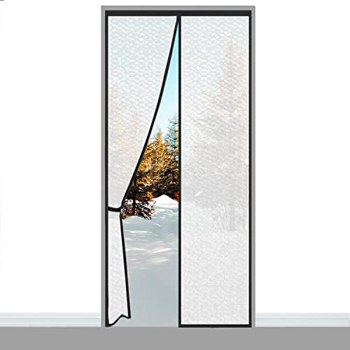Sichtschutz Tenda Oscurante/Termica Porta 140x220cm, Anti Zanzare Calamite Tenda, Termiche Isolanti, Rumore Ridurre per Patio Corridoio