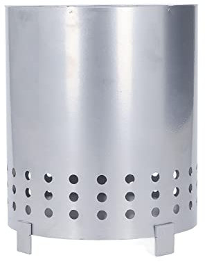 Cheminées à Bois en Fer Foyer Portatif Camping Feu de Joie en Fer Foyer de Table sans Fumée avec Support Jardin Extérieur Fournitures de Camping (Or)