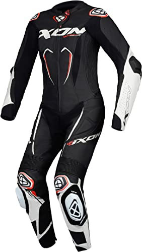 Ixon Women's motorcycle leather suit, black/white, XL