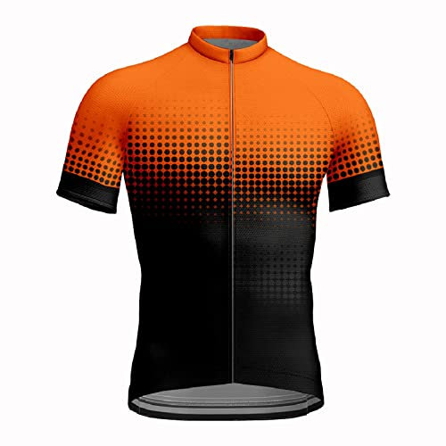 Herren Radtrikot Kurzarm, Radsport T-Shirt Atmungsaktives Sommer Fahrrad Trikot Fahrradtrikot Schnelltrockend Trek Radtrikot Fahrradbekleidung für MTB Rennrad