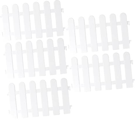 Cabilock 5stücke Teiliges Dekorativer Gartenzaun Für Und Außenbereich Rundköpfig Zur Verschönerung Von Blumenbeeten Und Weihnachtsdekoration