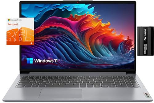 Lenovo Ideapad 14 Laptop, 14 HD Screen, Intel Pentium Silver N5030, 4GB RAM, 128GB PCIe SSD (NO eMMC), Webcam, HDMI, SD Card Reader, Win 11, Gray, 1 Year Office 365, with Bundled Accessories