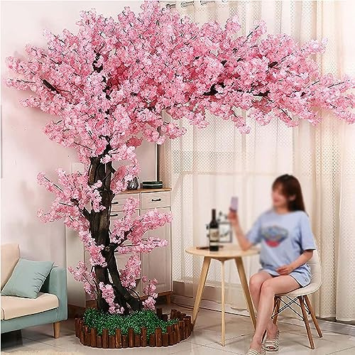 DPDZSW Künstliche Kirschblütenbäume,Künstlicher Rosa Kirschbaum,Für Zuhause,Hochzeit,Party,Garten,Büro Dekoration,Künstliche Große Pflanze,Gefälschte Ranken Blumen,Extended-1.8x1m