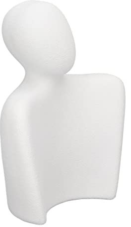 BestAlice Halskettenständer, Schmuckbüste Halskettenständer Schmuckhalter, Harz Schaufensterpuppe Schmuck Halskette Display Büste Ständer Figur Statue für Halskette Ohrringe, S Weiß