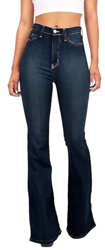2024 Pantalón Vaquero Mujer Jeans Moda Largo Slim Fit Mezclillas Casual Denim Verano Primavera Deportes Cintura Alta Original Campana Clásico