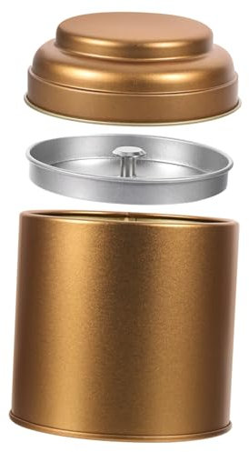PRETYZOOM 2St Tee Blechdose teeaufbewahrungsboxen teebeutelbox Kanister Süßigkeitendose Kaffee-Vakuumbehälter Lagerung von losem Blatttee Doppelschicht Teedose Lose Blätter