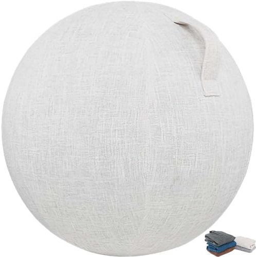 EUXCLXCL Yoga Ball HüLle Kratzfest Langlebig rutschfest Schutzhülle Für Gymnastikball Schmutzabweisend Waschbarer Gymnastikball Bezug Mit Griff Büro Für Fitness Yoga,05,75cm