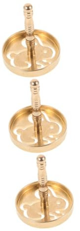 VILLCASE 3stücke Brass Incense Ash Pressing Seal Hochwertiges Räuchermodell Für DIY-räucherwerk Für Wohnräume Und Yoga-räume Mit Rutschfestem Griff Und Langlebigem Material