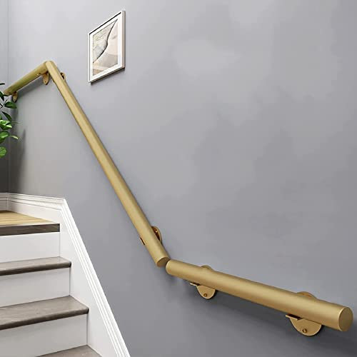 HanDpi Corrimano per Scale con Supporti, Corrimano per Scale - Raigs per Loft per Corridoi Domestici Fissati al Muro, Corrimano Antiscivolo per Scale Esterne e Interne, 50-600 cm (Size : 600cm)