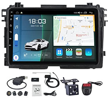 MLXABH Touchscreen da 9 Pollici 2 DIN Car Stereo GPS Navigatore satellitare Android 11 per H-Onda Vezel HR - V HRV 2015-2017 Navigazione per Auto nel cruscotto Ricevitore Audio per Auto Supporto Car