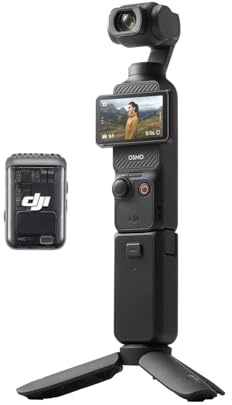 DJI Osmo Pocket 3 Creator Combo, Vlogging Camera with 1'' CMOS & 4K/120fps Video, 3-Axis Stabilization, Face/Object Tracking (Renewed)