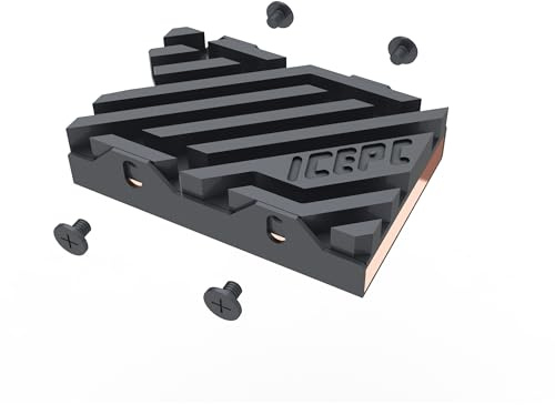 icepc M.2 NVME SSD 2242 Heatsink Copper Graphene Cooling Heatsink with Thermal Silicone Pad Full-Cover Efficient Radiator