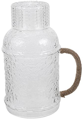 OKUMEYR Contenitore in Vetro per Acqua Pentola per Acqua da Cucina Contenitore per Bevande da Soggiorno Caraffa per tè Freddo e Caldo Adatta per Succhi di Frutta e Altre Bevande Fatte in c