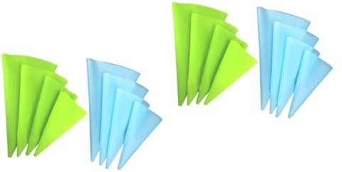 IMIKEYA Set di 2 sacchetti per tubazioni per glassa, capacità per cupcake, sacchetti per decorazione di torte, sacchetti di glassa, sacchetti di decorazione per cuocere riutilizzabili, 8 pezzi x 2