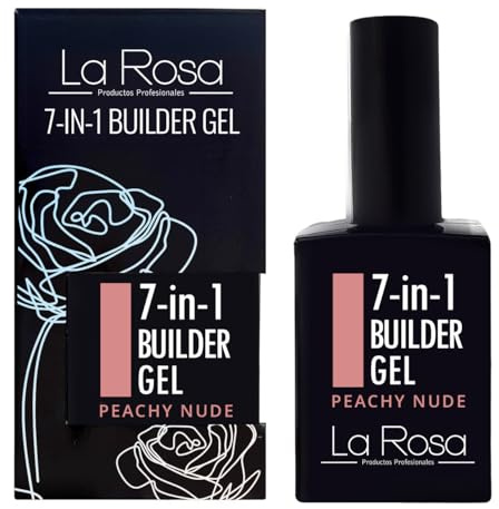 LaRosa GEL ONGLE UV Construction 7 en 1 en Flacon BUILDER GEL Fortifiant 15ml - NUDE PÊCHE